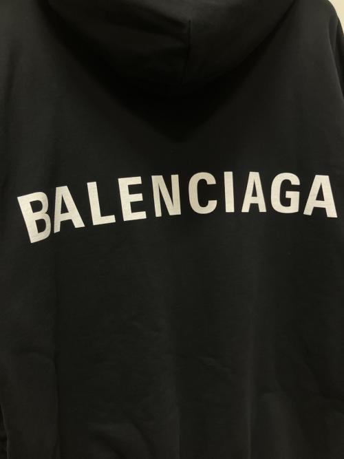BALENCIAGA（バレンシアガ）BALENCIAGA (バレンシアガ) Logo Pullover Hoodie/バックロゴパーカー ブラック サイズ:Lの古着・服飾アイテム