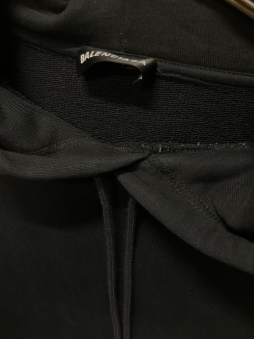 BALENCIAGA（バレンシアガ）BALENCIAGA (バレンシアガ) Logo Pullover Hoodie/バックロゴパーカー ブラック サイズ:Lの古着・服飾アイテム