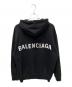 BALENCIAGA (バレンシアガ) Logo Pullover Hoodie/バックロゴパーカー ブラック サイズ:L：60000円