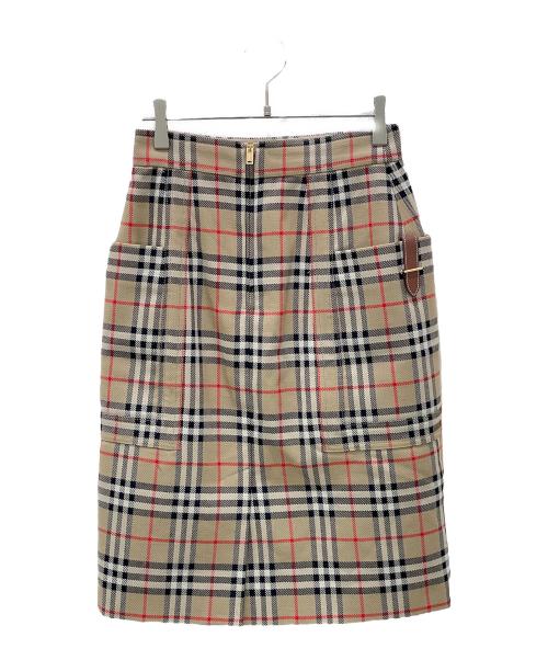 BURBERRY（バーバリー）BURBERRY (バーバリー) ノバチェックタイトスカート ベージュ サイズ:36の古着・服飾アイテム