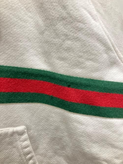 GUCCI（グッチ）GUCCI (グッチ) DISNEY (ディズニー) Half-Zip Logo Sweatshirt/ドナルドハーフジップパーカー ホワイト サイズ:Sの古着・服飾アイテム