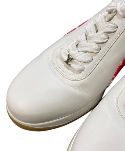 LOUIS VUITTON（ルイ ヴィトン）LOUIS VUITTON (ルイ ヴィトン) Supreme (シュプリーム) モノグラムレザースニーカー ホワイト×レッド サイズ:8の古着・服飾アイテム