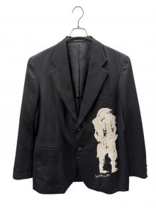 Yohji Yamamoto pour homme（ヨウジヤマモト プールオム）の古着「刺繍ジャケット/テーラードジャケット/シングル/ジャケット」｜ブラック
