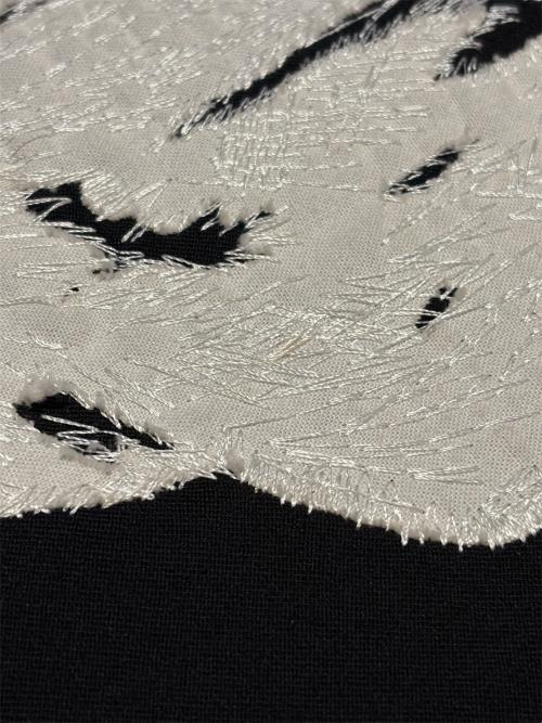 Yohji Yamamoto pour homme（ヨウジヤマモト プールオム）Yohji Yamamoto pour homme (ヨウジヤマモト プールオム) 刺繍ジャケット/テーラードジャケット/シングル/ジャケット ブラック サイズ:3の古着・服飾アイテム