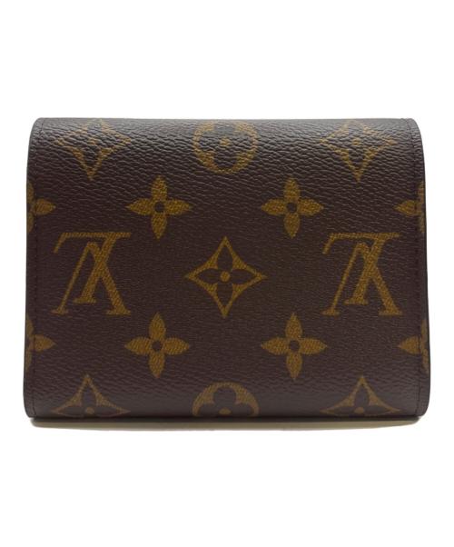 LOUIS VUITTON（ルイ ヴィトン）LOUIS VUITTON (ルイ ヴィトン) Louis Vuitton Victorine Wallet/ポルトフォイユ・ヴィクトリーヌ／ 3つ折り財布 ブラウン×フューシャ サイズ:-の古着・服飾アイテム