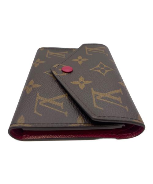 LOUIS VUITTON（ルイ ヴィトン）LOUIS VUITTON (ルイ ヴィトン) Louis Vuitton Victorine Wallet/ポルトフォイユ・ヴィクトリーヌ／ 3つ折り財布 ブラウン×フューシャ サイズ:-の古着・服飾アイテム