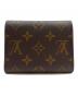 LOUIS VUITTON (ルイ ヴィトン) Louis Vuitton Victorine Wallet/ポルトフォイユ・ヴィクトリーヌ／ 3つ折り財布 ブラウン×フューシャ サイズ:-：65000円