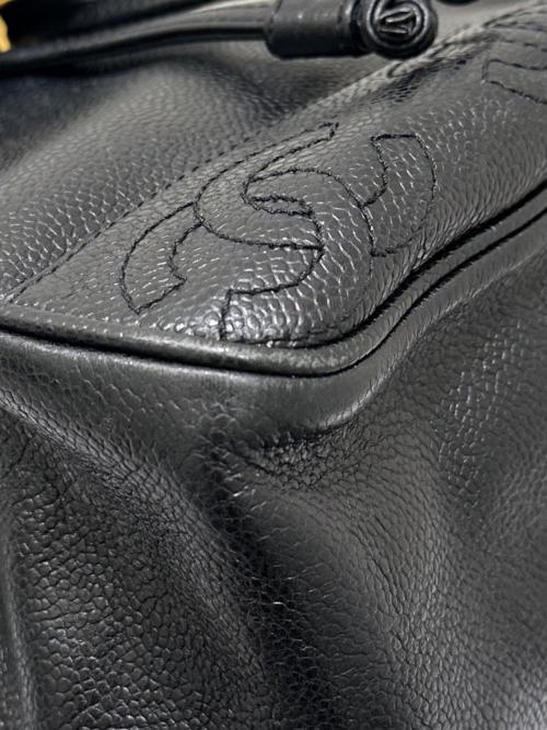 CHANEL（シャネル）CHANEL (シャネル) トリプルココマークリュック ブラック×ゴールドの古着・服飾アイテム