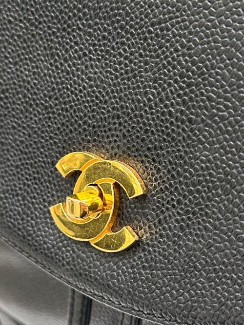 CHANEL（シャネル）CHANEL (シャネル) トリプルココマークリュック ブラック×ゴールドの古着・服飾アイテム