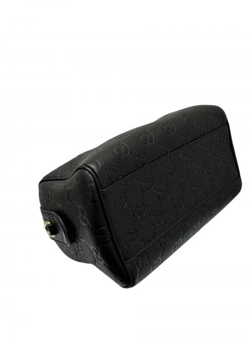 GUCCI（グッチ）GUCCI (グッチ) GGエンブレム ミディアム ボストンバッグ ブラック サイズ:ミディアムの古着・服飾アイテム