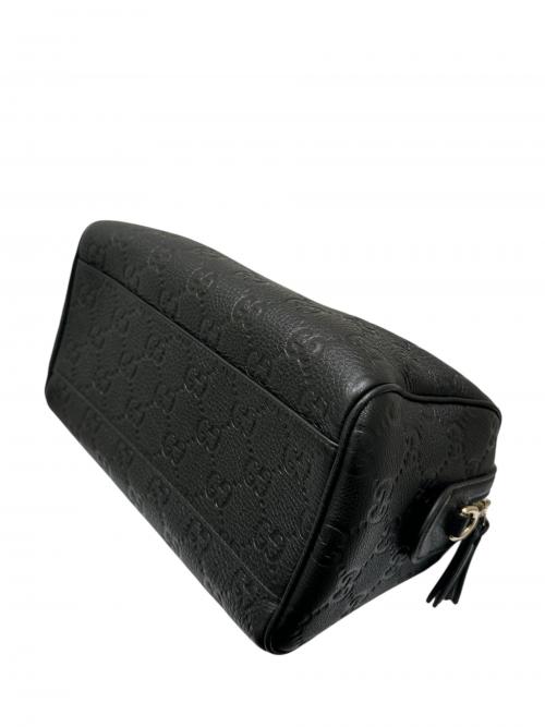 GUCCI（グッチ）GUCCI (グッチ) GGエンブレム ミディアム ボストンバッグ ブラック サイズ:ミディアムの古着・服飾アイテム