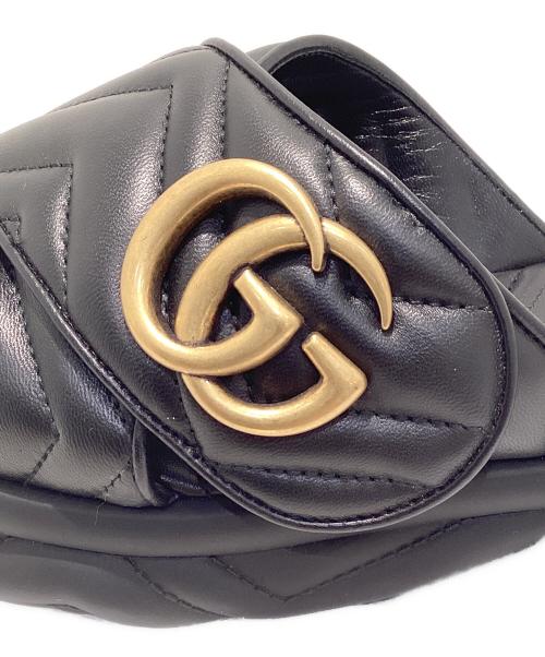 GUCCI（グッチ）GUCCI (グッチ) ダブルG スライドサンダル ブラック サイズ:36の古着・服飾アイテム