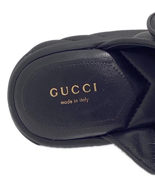 GUCCI（グッチ）GUCCI (グッチ) ダブルG スライドサンダル ブラック サイズ:36の古着・服飾アイテム