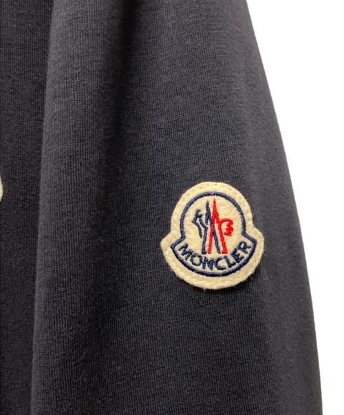 MONCLER（モンクレール）MONCLER (モンクレール) Flocked Logo Cotton Sweatshiert/フロッキーロゴスウェット ネイビー サイズ:Lの古着・服飾アイテム