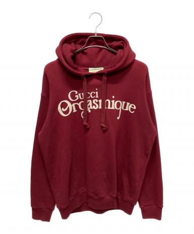 お値下げ中‼️ GUCCI フード付きパーカー レッド/ネイビー 中古・古着通販】GUCCI (グッチ) Gucci GG Logo Hoodie/ロゴパーカー