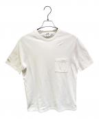 HERMESエルメス）の古着「Ｈ刺繍 鹿の子ポケットTシャツ」｜ホワイト