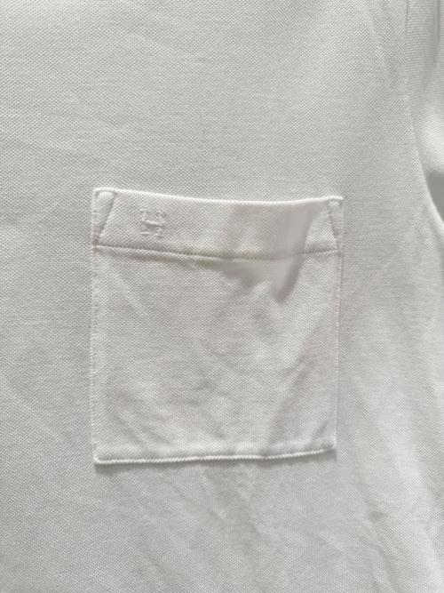 HERMES（エルメス）HERMES (エルメス) Ｈ刺繍 鹿の子ポケットTシャツ ホワイト サイズ:Mの古着・服飾アイテム