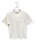 HERMES（エルメス）の古着「Ｈ刺繍 鹿の子ポケットTシャツ」｜ホワイト