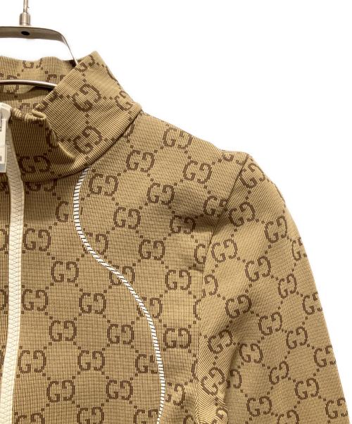 GUCCI（グッチ）GUCCI (グッチ) GUCCI Cropped Logo Sweatshirt/クロップドGGハーフジップスウェット ブラウン サイズ:Sの古着・服飾アイテム