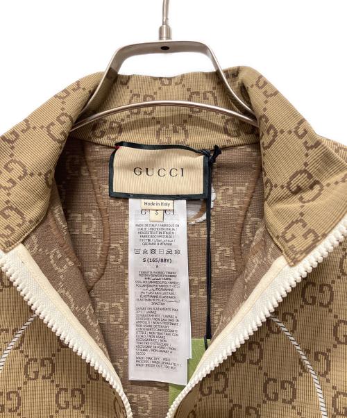 GUCCI（グッチ）GUCCI (グッチ) GUCCI Cropped Logo Sweatshirt/クロップドGGハーフジップスウェット ブラウン サイズ:Sの古着・服飾アイテム