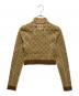 GUCCI (グッチ) GUCCI Cropped Logo Sweatshirt/クロップドGGハーフジップスウェット ブラウン サイズ:S：47000円
