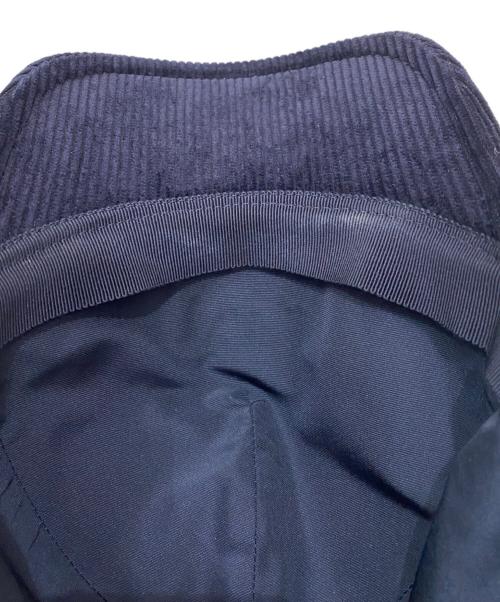 MIU MIU（ミュウミュウ）MIU MIU (ミュウミュウ) コーデュロイロゴキャップ ネイビー サイズ:Sの古着・服飾アイテム