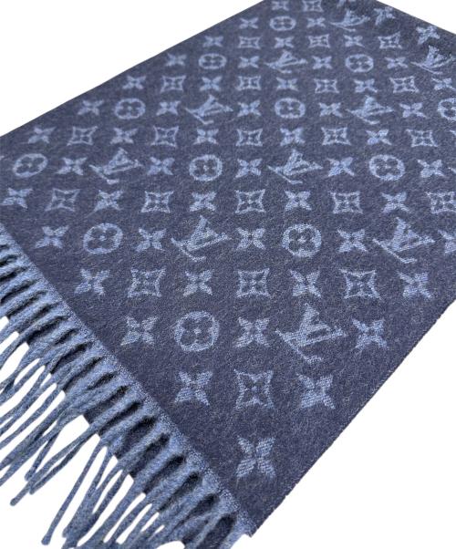 LOUIS VUITTON（ルイ ヴィトン）LOUIS VUITTON (ルイ ヴィトン) エシャルプモノグラムグラディエント マフラー/M70257 ネイビーの古着・服飾アイテム