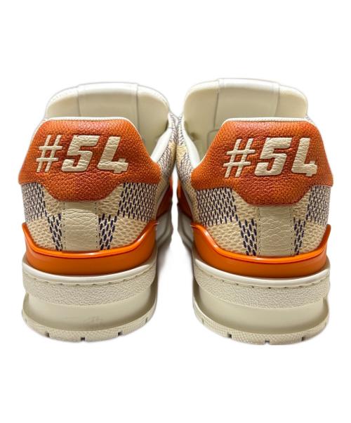 LOUIS VUITTON（ルイ ヴィトン）LOUIS VUITTON (ルイ ヴィトン) LVトレイナーラインスニーカー オレンジ×ベージュ サイズ:6 1/2の古着・服飾アイテム