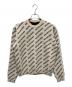 BALENCIAGA（バレンシアガ）の古着「Balenciaga Logo All‑Over Sweater/オールオーバーロゴニット」｜ベージュ