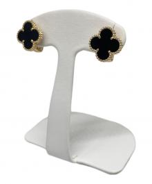 VAN CLEEF & ARPELS（ヴァンクリーフ＆アーペル）の古着「ヴィンテージアルハンブラ オニキスピアス」