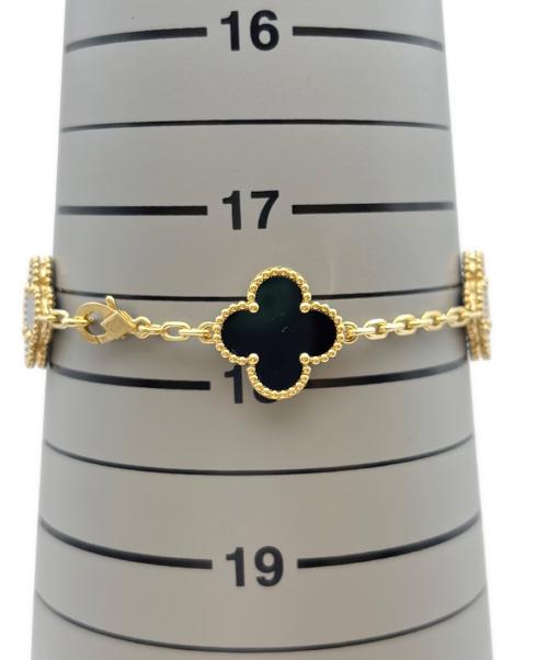VAN CLEEF & ARPELS（ヴァンクリーフ＆アーペル）VAN CLEEF & ARPELS Vintage Alhambra Onyx Bracelet 5 Motifs ヴィンテージ アルハンブラ オニキス ブレスレット 5モチーフ VCARA41300  サイズ:ヴィンテージの古着・服飾アイテム