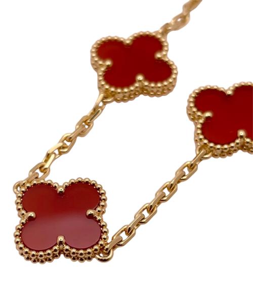 VAN CLEEF & ARPELS（ヴァンクリーフ＆アーペル）VAN CLEEF & ARPELS (ヴァンクリーフ＆アーペル) ヴィンテージアルハンブラ 5Pカーネリアンブレスレット/vintage alhambra bracelet carnelian サイズ:-の古着・服飾アイテム