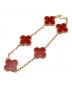 VAN CLEEF & ARPELS (ヴァンクリーフ＆アーペル) ヴィンテージアルハンブラ 5Pカーネリアンブレスレット/vintage alhambra bracelet carnelian サイズ:-：750000円