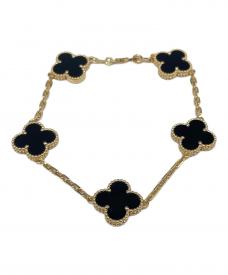 VAN CLEEF & ARPELSヴァンクリーフ＆アーペル）の古着「ヴィンテージアルハンブラ 5Pオニキスブレスレット」