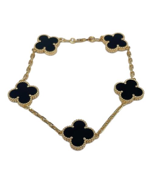 VAN CLEEF & ARPELS（ヴァンクリーフ＆アーペル）VAN CLEEF & ARPELS (ヴァンクリーフ＆アーペル) ヴィンテージアルハンブラ 5Pオニキスブレスレット サイズ:ヴィンテージアルハンブラの古着・服飾アイテム