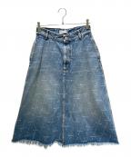BALENCIAGAバレンシアガ）の古着「ロゴデニムスカート」｜インディゴ
