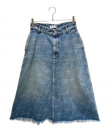 BALENCIAGA（バレンシアガ）の古着「ロゴデニムスカート」｜インディゴ