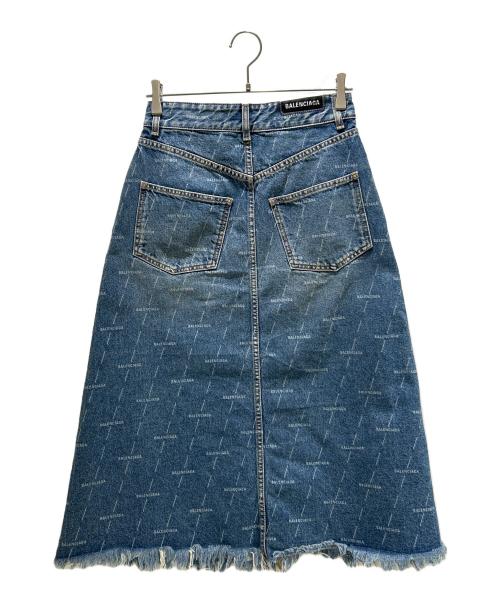 BALENCIAGA（バレンシアガ）BALENCIAGA (バレンシアガ) ロゴデニムスカート インディゴ サイズ:36の古着・服飾アイテム