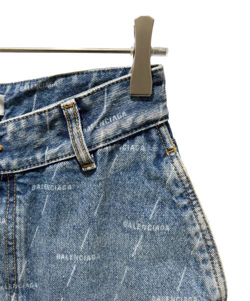 BALENCIAGA（バレンシアガ）BALENCIAGA (バレンシアガ) ロゴデニムスカート インディゴ サイズ:36の古着・服飾アイテム