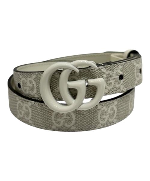 GUCCI（グッチ）GUCCI (グッチ) GGバックルロゴベルト　409417 アイボリー サイズ:70cmの古着・服飾アイテム