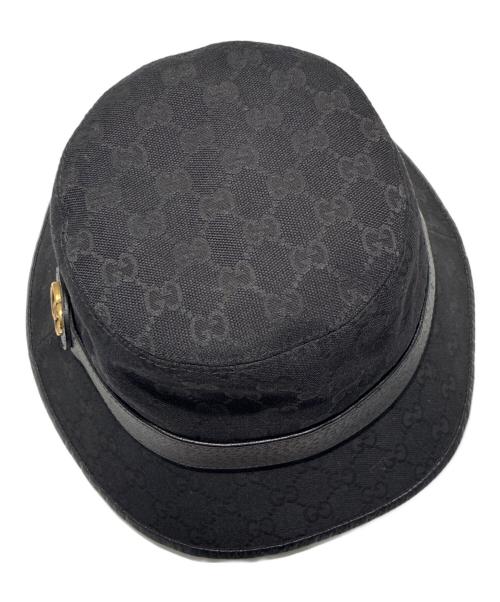 GUCCI（グッチ）GUCCI (グッチ) GGキャンバスフェドラハット ブラック サイズ: Mの古着・服飾アイテム