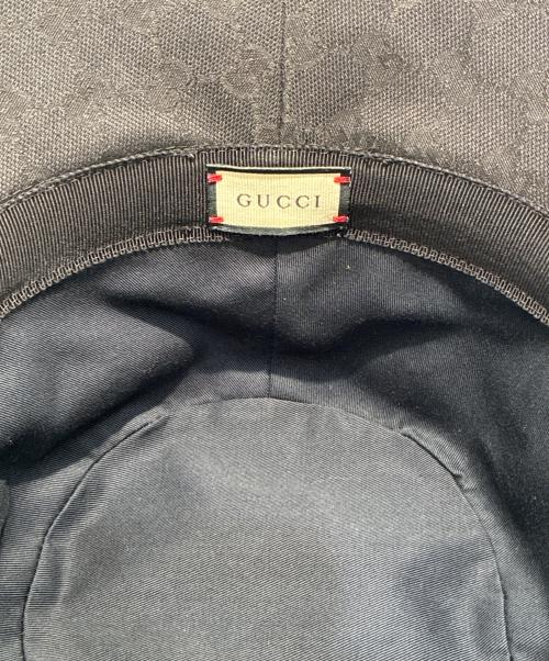 GUCCI（グッチ）GUCCI (グッチ) GGキャンバスフェドラハット ブラック サイズ: Mの古着・服飾アイテム