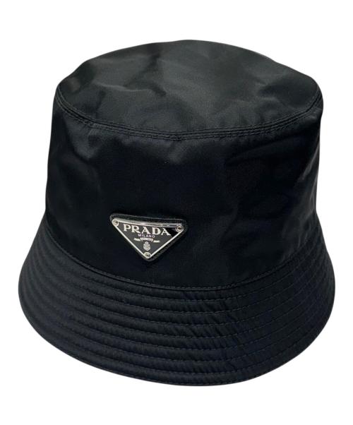PRADA（プラダ）PRADA (プラダ) Prada Re-Nylon Bucket Hat/ナイロンバケットハット ブラック サイズ:Mの古着・服飾アイテム