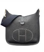 HERMESエルメス）の古着「Evelyne GM エブリン GM/フィヨルド/ブラック/▢A刻印：1997年製造/ゴールド金具」｜ブラック