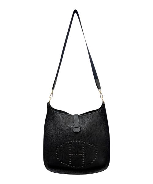 HERMES（エルメス）HERMES (エルメス) Evelyne GM エブリン GM/フィヨルド/ブラック/▢A刻印：1997年製造/ゴールド金具 ブラック サイズ:GMの古着・服飾アイテム