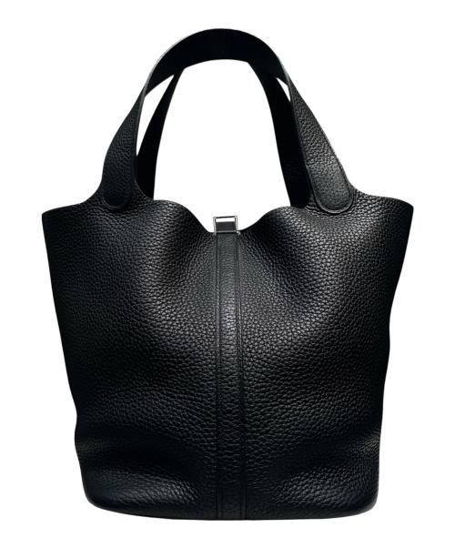 HERMES（エルメス）HERMES (エルメス) ピコタンロックMM/シルバー金具/トリヨンクレマンス/ブラック/T刻印 ブラック サイズ:MMの古着・服飾アイテム