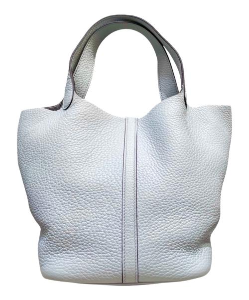 HERMES（エルメス）HERMES (エルメス) ピコタンロックMM/シルバー金具/トリヨンクレマンス/ブルーペール/Y刻印/2020年 ブルーペール サイズ:MMの古着・服飾アイテム