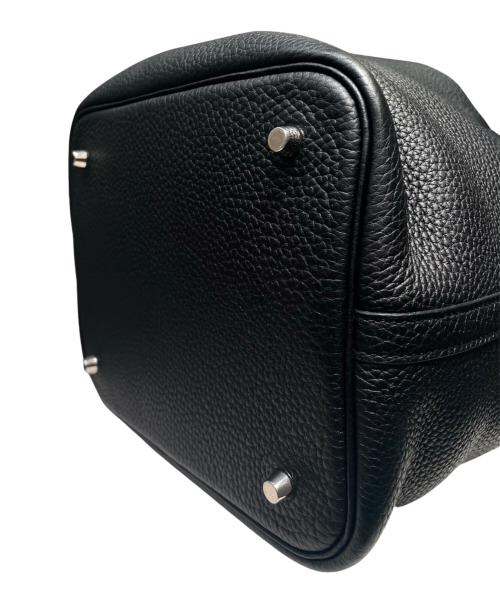 HERMES（エルメス）HERMES (エルメス) ピコタンロックMM/シルバー金具/トリヨンクレマンス/ブラック/T刻印 ブラック サイズ:MMの古着・服飾アイテム