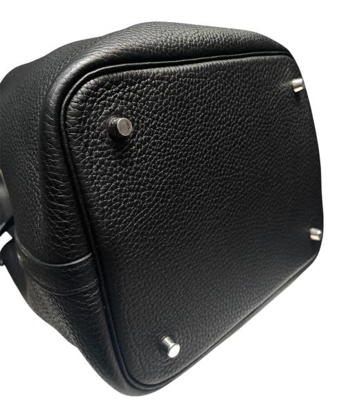 HERMES（エルメス）HERMES (エルメス) ピコタンロックMM/シルバー金具/トリヨンクレマンス/ブラック/T刻印 ブラック サイズ:MMの古着・服飾アイテム