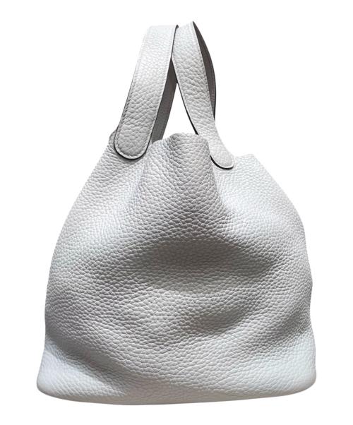 HERMES（エルメス）HERMES (エルメス) ピコタンロックMM/シルバー金具/トリヨンクレマンス/ブルーペール/Y刻印/2020年 ブルーペール サイズ:MMの古着・服飾アイテム